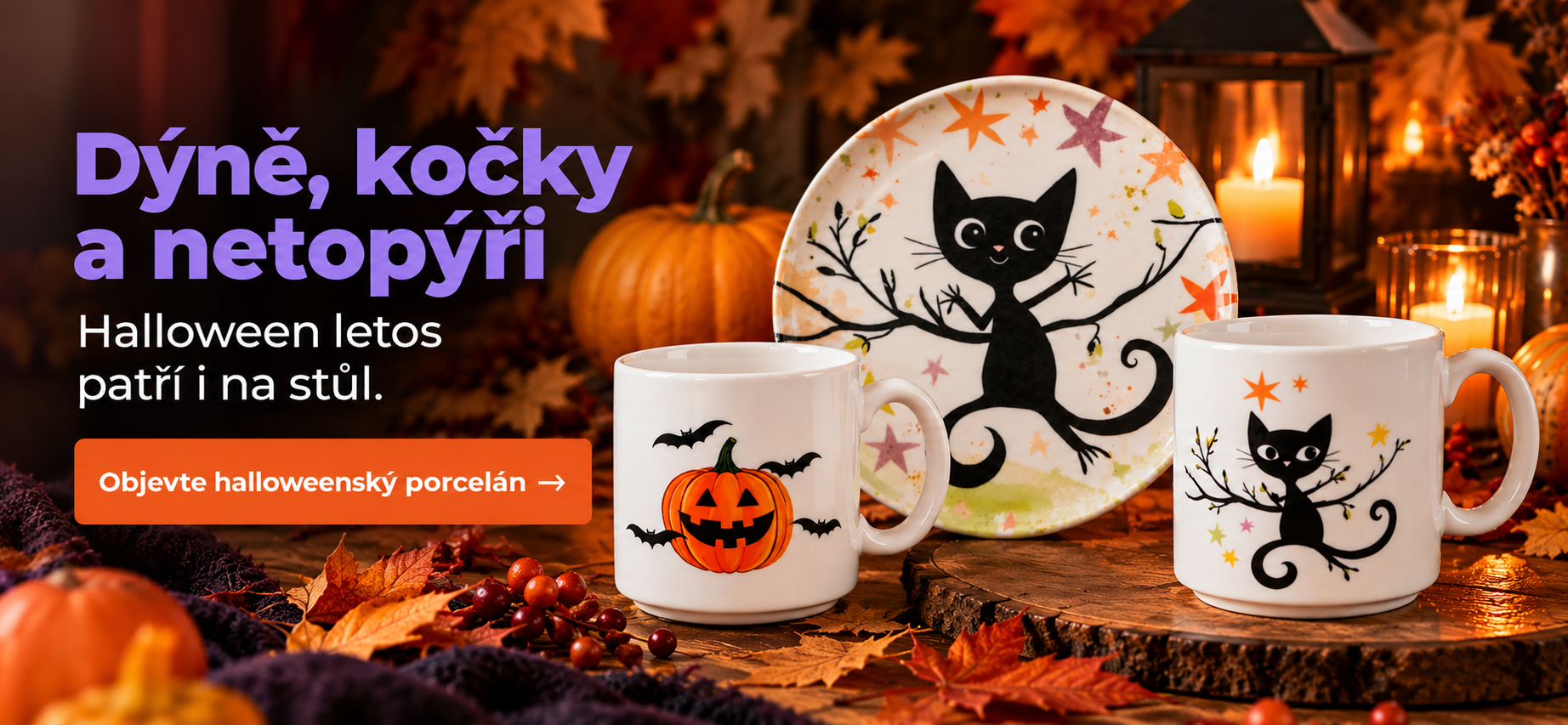 Hallowenský porcelán