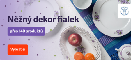 Český porcelán fialky