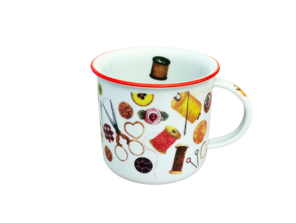 Hrnek Tina, 380 ml, šití, Český porcelán Dubí