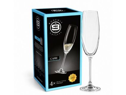 Sklenice na šumivé víno, 220 ml, Capri, Bohemia Skyberg .
