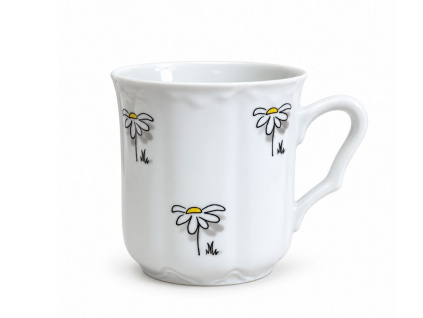 Hrnek Karel, kopretiny, 270 ml, český porcelán