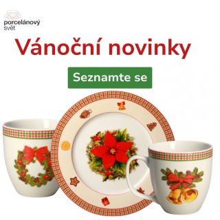 🎁 Vánoční novinky jsou tady!🎁 Objevte český porcelán, která vnese do vašeho domova tu pravou sváteční atmosféru. Elegantní...