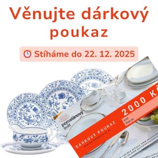 Nestihli jste nakoupit porcelánové dárky? 🎄 Vyřešte to dárkovým poukazem 🎁 Elegantní volba na poslední chvíli – obdarovaný...